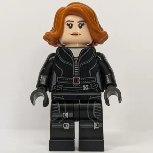 Black Widow, Black Jumpsuit, Printed Legs (20877 Hair) — LEGO 242505 Black Widow Magazine Gift