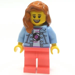 Bright Light Blue Torso, Coral Legs, Dark Orange Hair — LEGO 31141 Main Street
