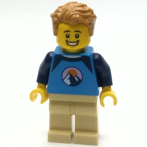 Dark Azure Torso, Tan Legs, Medium Nougat Hair — LEGO 31141 Main Street