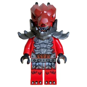Dragonian Warrior, Short Horns, 28621pr9762 Head — LEGO 71833 Ras & Arin’s Super Storm Jet