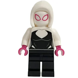 Ghost-Spider / Spider-Gwen, Open Front Hood, Magenta Hands — LEGO 76311 Miles Morales vs The Spot