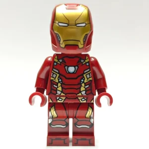 Iron Man Mark 46 Armor, HUD on Face — LEGO 76314 Civil War Battle
