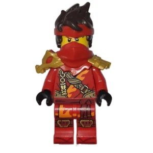 Kai, Red Shoulder Armor and Mask, Hair — LEGO 71838 Kai’s Motorcycle Speed Race