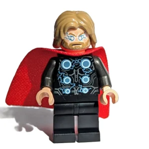 Thor, Dark Tan Hair, Fabric Cape — LEGO 76313 Marvel Logo