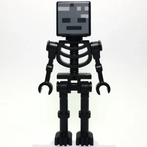 Wither Skeleton, Square Skull, Straight Arms (78132 Torso) — LEGO 21266 The Nether Lava Battle