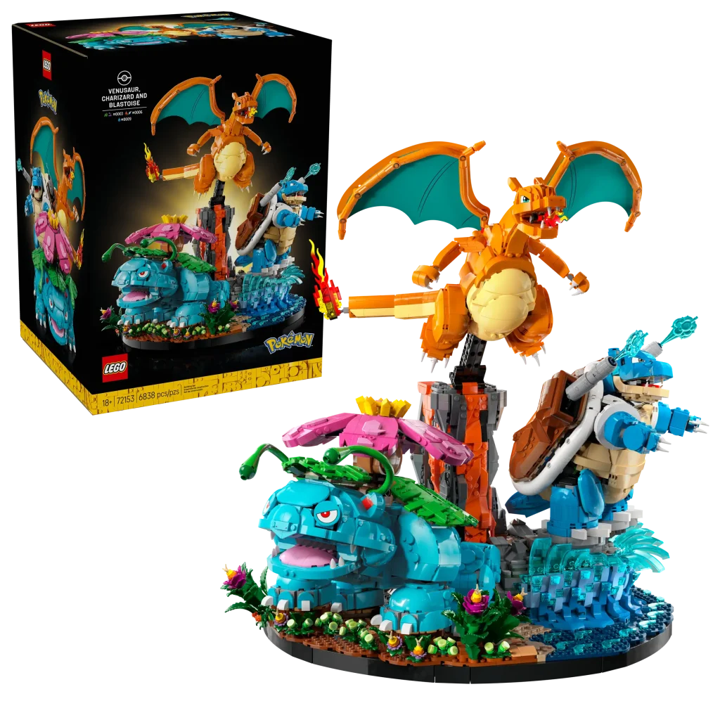 72153 LEGO Pokémon: Venusaur, Charizard, and Blastoise