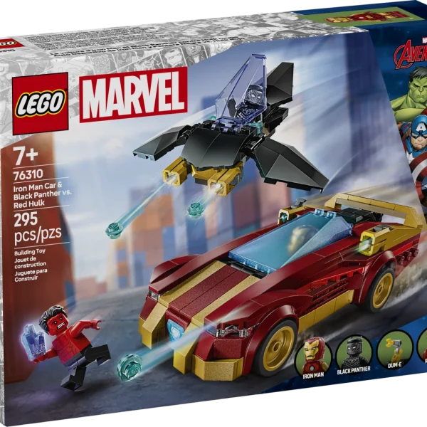 LEGO 76310 Iron Man Car & Black Panther vs Red Hulk