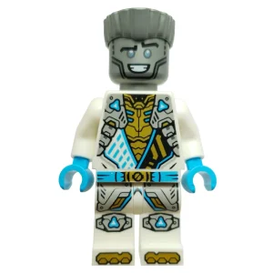 Zane, White Suit, Silver Hair, Smile — LEGO 71831 Ninja Spinjitzu Temple