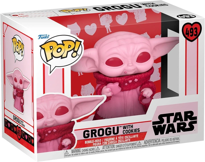 Funko Pop! Star Wars #493 The Mandalorian Grogu Valentine's Day