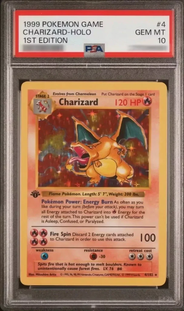 Pokémon TCG Pokémon Game Charizard (Base Set, 1st Edition, 1999)