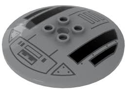 Light Bluish Gray Dish 6 x 6 Inverted (Radar) - Hollow Studs with SW TIE Advanced Hatch Pattern