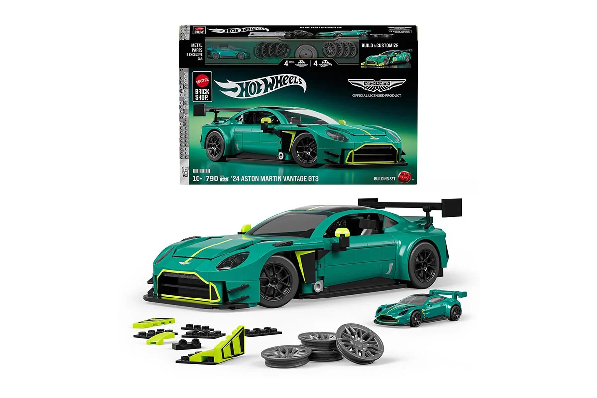 Aston Martin Vantage GT3 2024 року від Mattel Brick Shop: новий ліцензований конструктор у масштабі 1:16