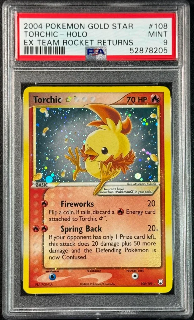 Pokémon TCG Torchic Pokemon Gold Star (Ex Team Rocket Returns 2004)