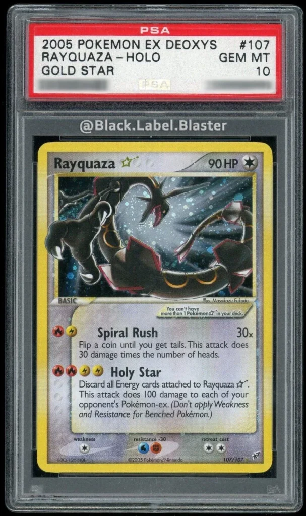 Pokémon TCG Pokemon Rayquaza Gold Star (EX Deoxys, 2005)