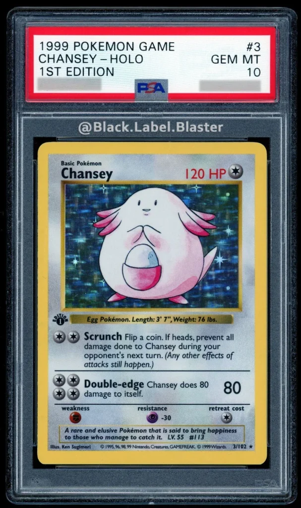 Pokémon TCG Pokémon Game Chansey (Base Set, 1st Edition, 1999)