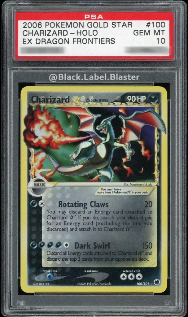 Pokémon TCG Charizard Pokémon Gold Star (EX Dragon Frontiers, 2006)