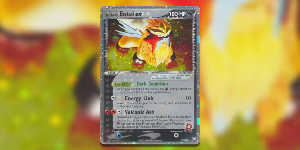 Pokémon TCG Rocket’s Entei ex — Team Rocket Returns