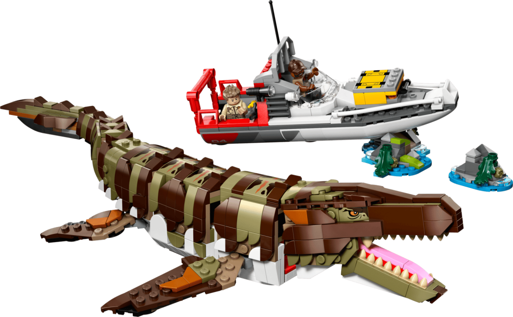 LEGO Jurassic World 76974 Brick-Built Mosasaurus Boat Mission
