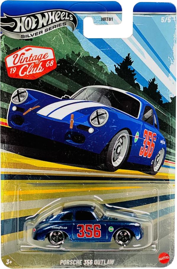 Hot Wheels Porsche 356 Outlaw Vintage Club Silver Series