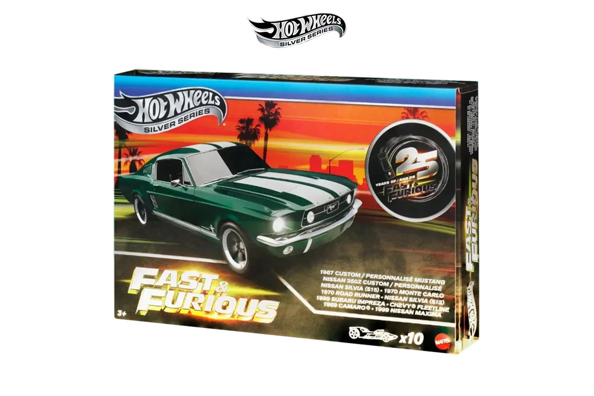 Hot Wheels Fast & Furious Silver Series 10-Pack 2026 року: новий набір об’єднує культові авто «Форсажу»