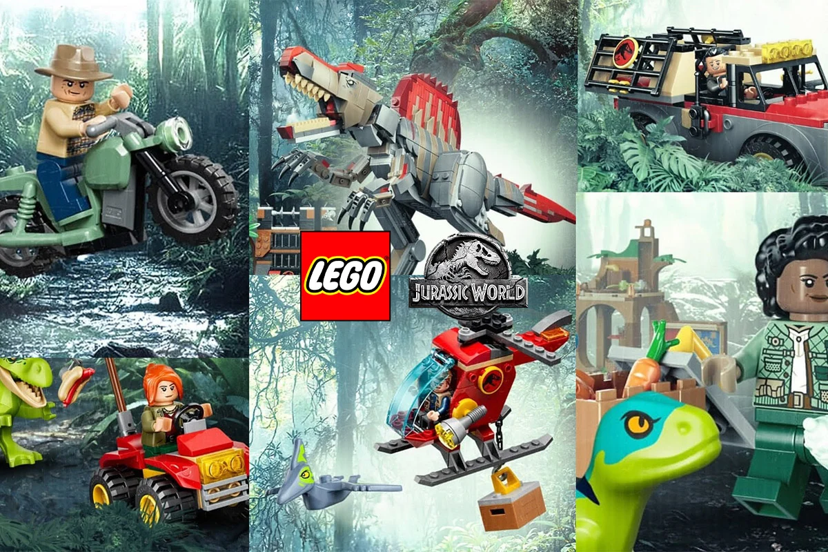 LEGO показала нові набори Jurassic World в Instagram, включно з цегляним спінозавром