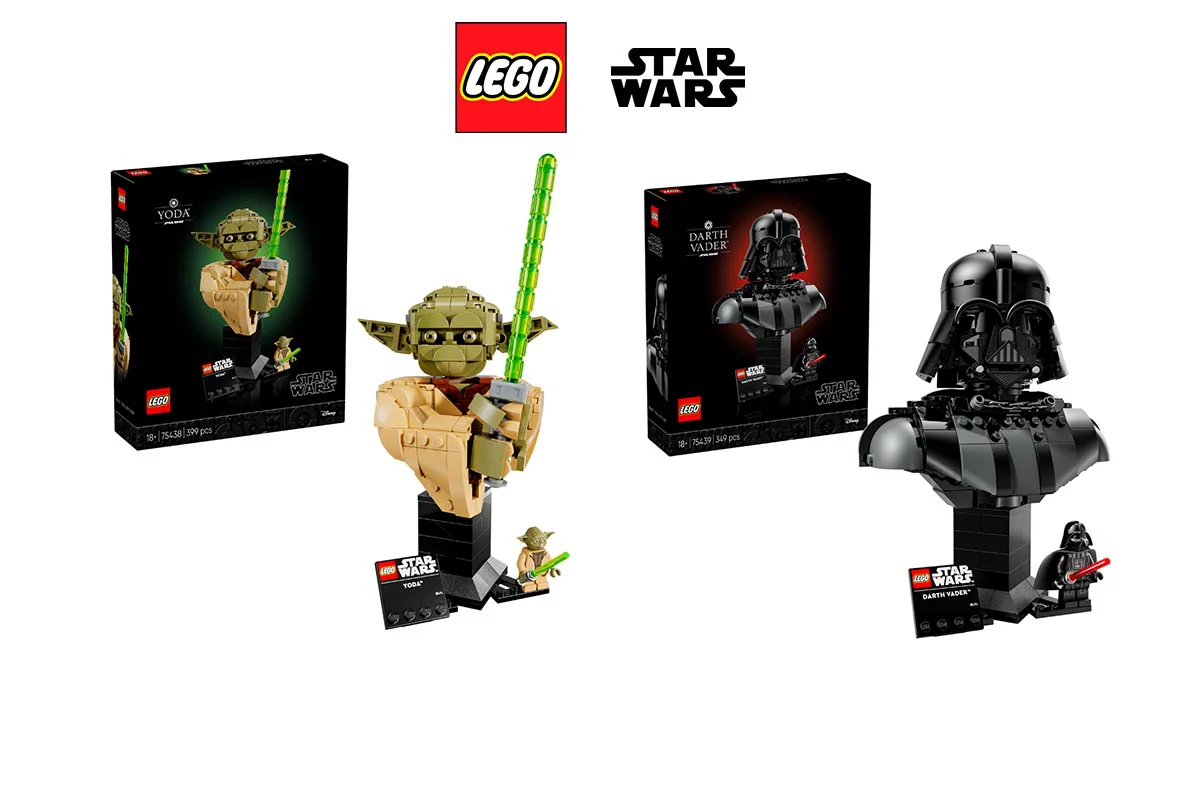 LEGO Star Wars поповнюється наборами бюстів: Йода та Дарт Вейдер у новому форматі