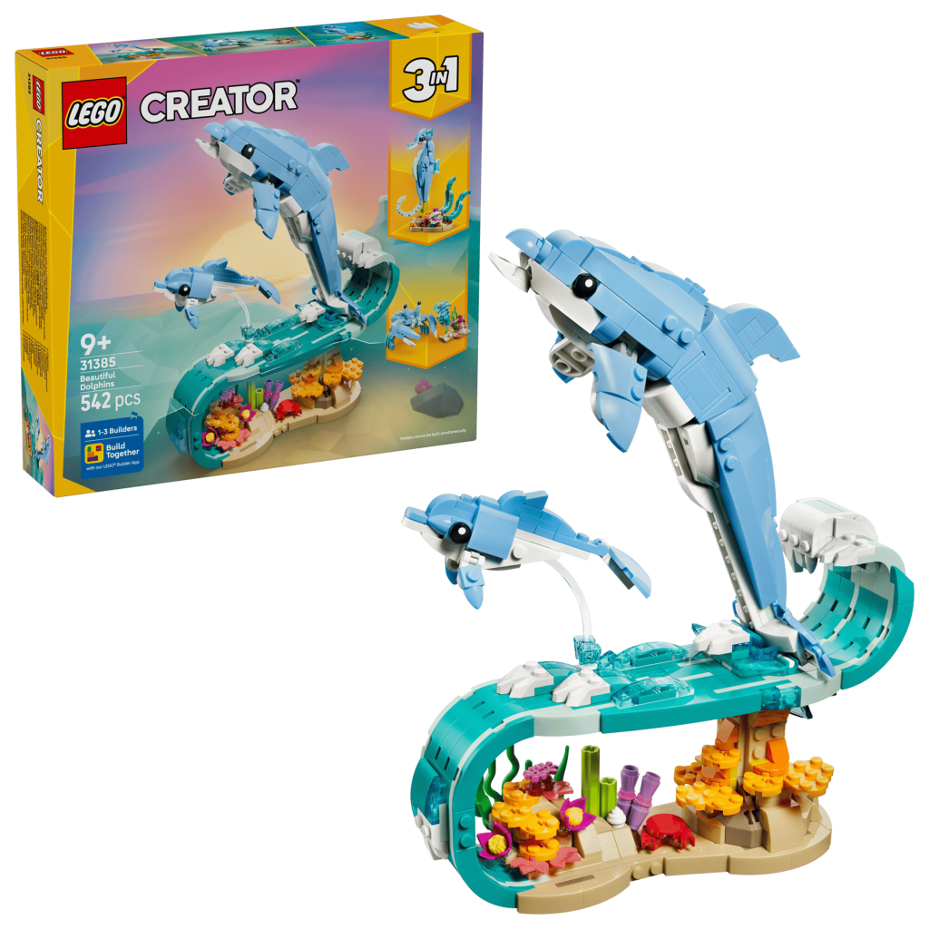 LEGO Creator 3-in-1 Sea Animals: Beautiful Dolphins 31385