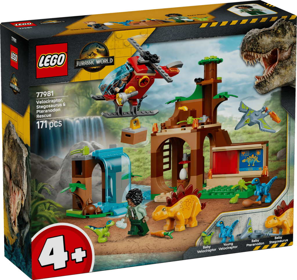 Jurassic World 77981 Velociraptor, Stegosaurus & Pteranodon Rescue