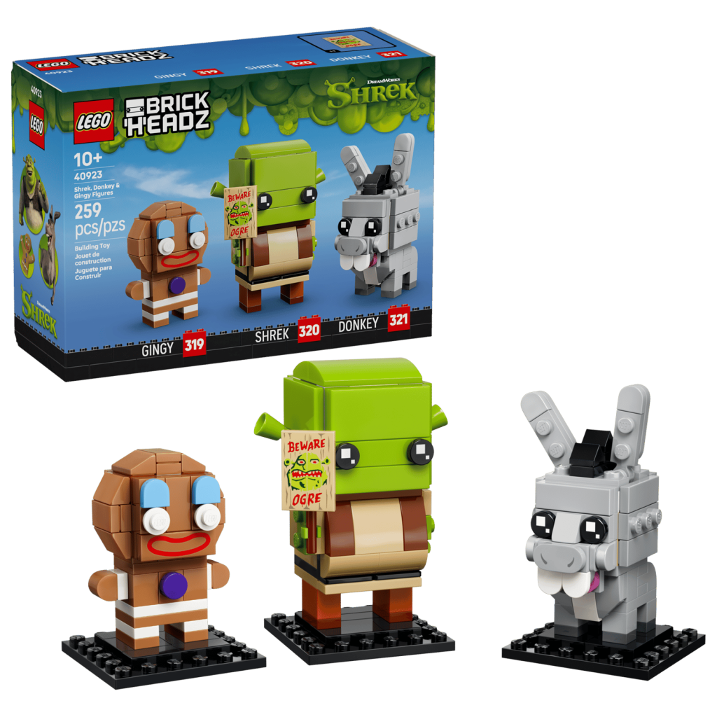 LEGO BrickHeadz 40923 Shrek, Donkey & Gingy Figures