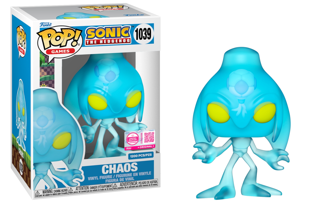 Funko Pop Games Sonic the Hedgehog Chaos #1039 Translucent 1200 PCS
