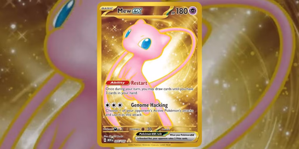 Pokémon TCG Mew ex 205/165 Hyper Rare Gold Holofoil
