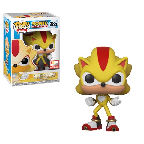 Funko Pop Games Sonic the Hedgehog Super Shadow #285 E3 2018 1500 PCS