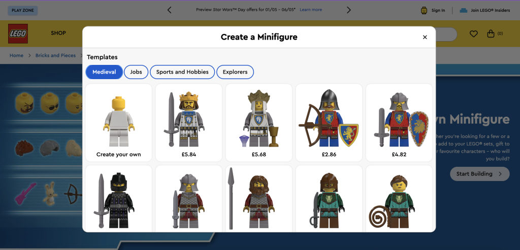LEGO Create a Minifigure