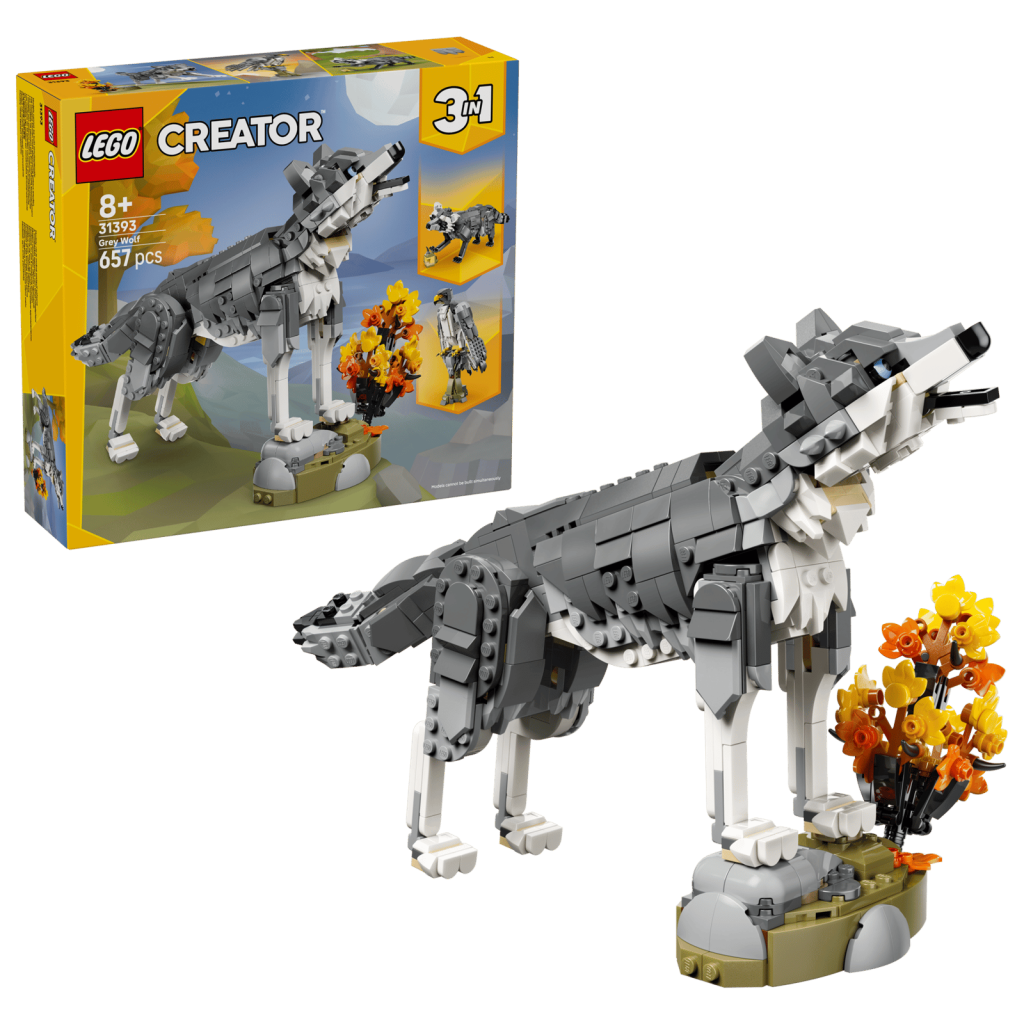 LEGO Creator 3-in-1 31393 Forest Animals: Gray Wolf