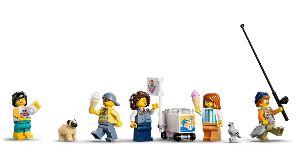 Мініфігурки набору LEGO City 60506 Classic Beach Tram