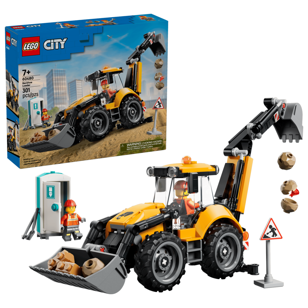 LEGO City 60480 Yellow Backhoe Loader
