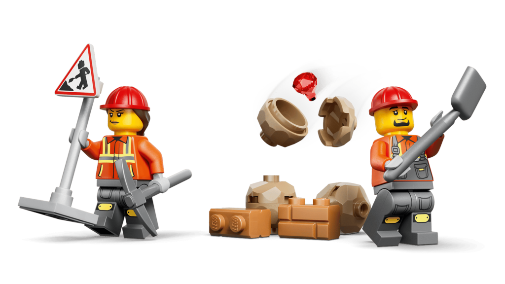 Мініфігурки набору LEGO City 60480 Yellow Backhoe Loader