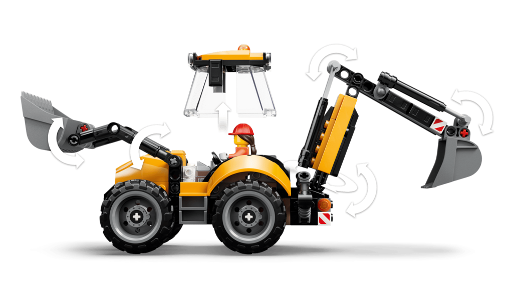 LEGO City 60480 Yellow Backhoe Loader