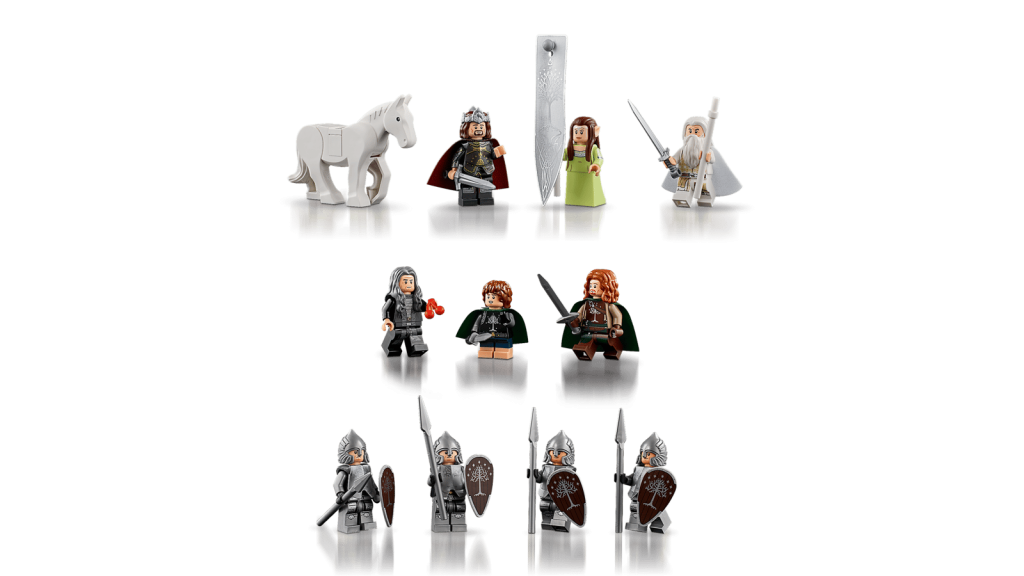 Мініфігурки набору LEGO Icons 11377 The Lord of the Rings: Minas Tirith