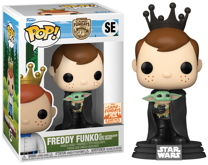 Фігурка Funko Pop Freddy Funko as Luke Skywalker with Grogu (Camp Fun Days)