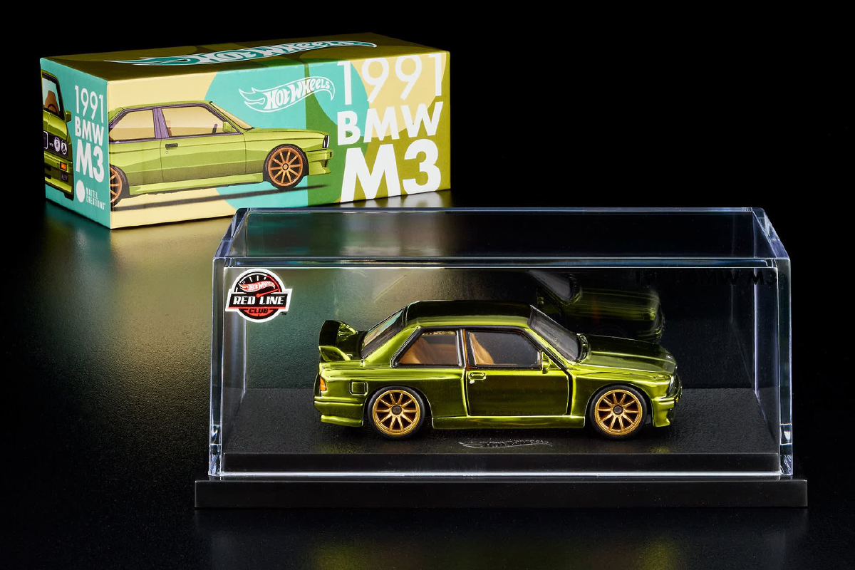 Hot Wheels Red Line Club випустив ексклюзивну модель автомобіля 1991 BMW M3 у кольорі Spectraflame Olive