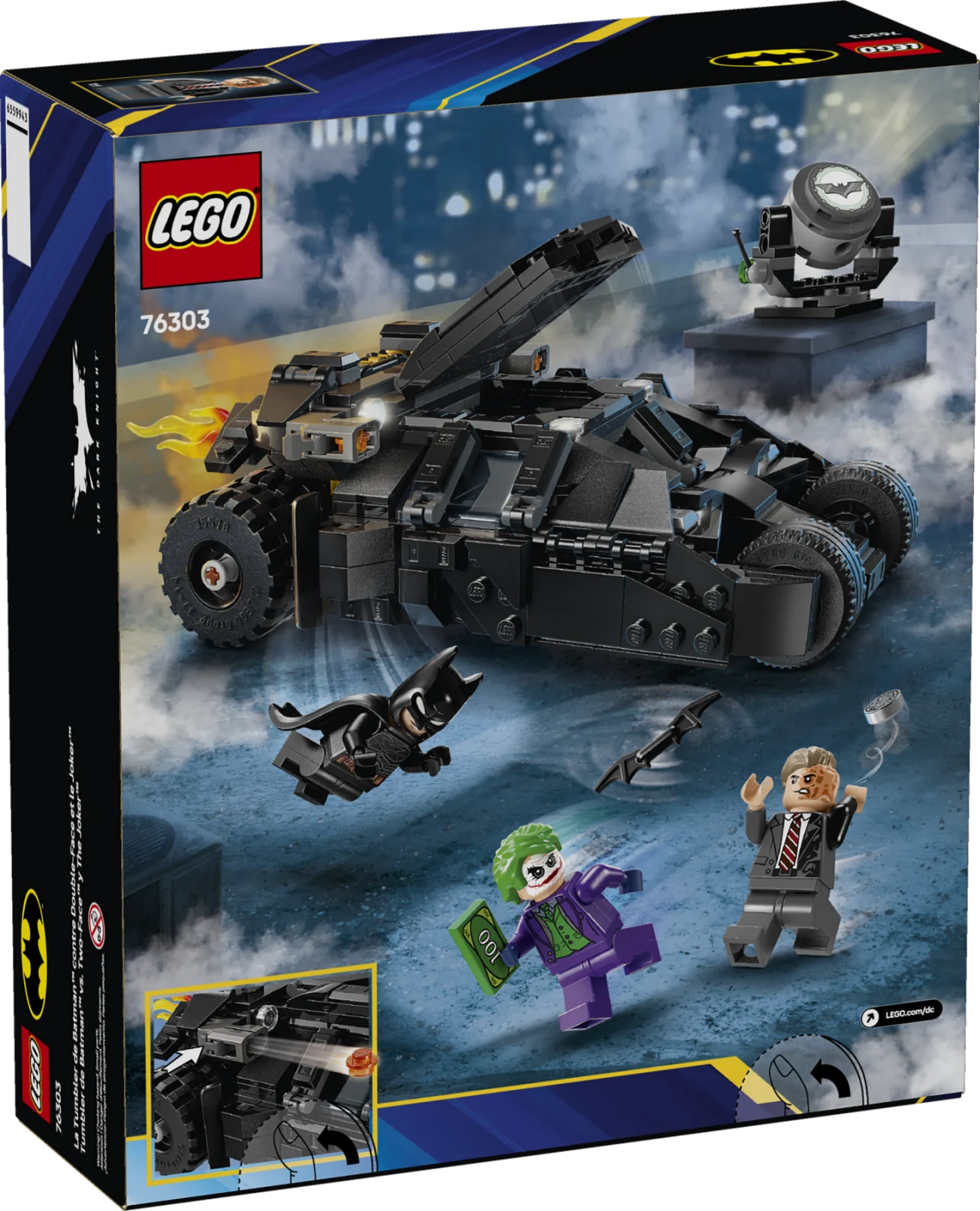 LEGO DC 76303 Тамблер Бетмена проти Дволикого і Джокера