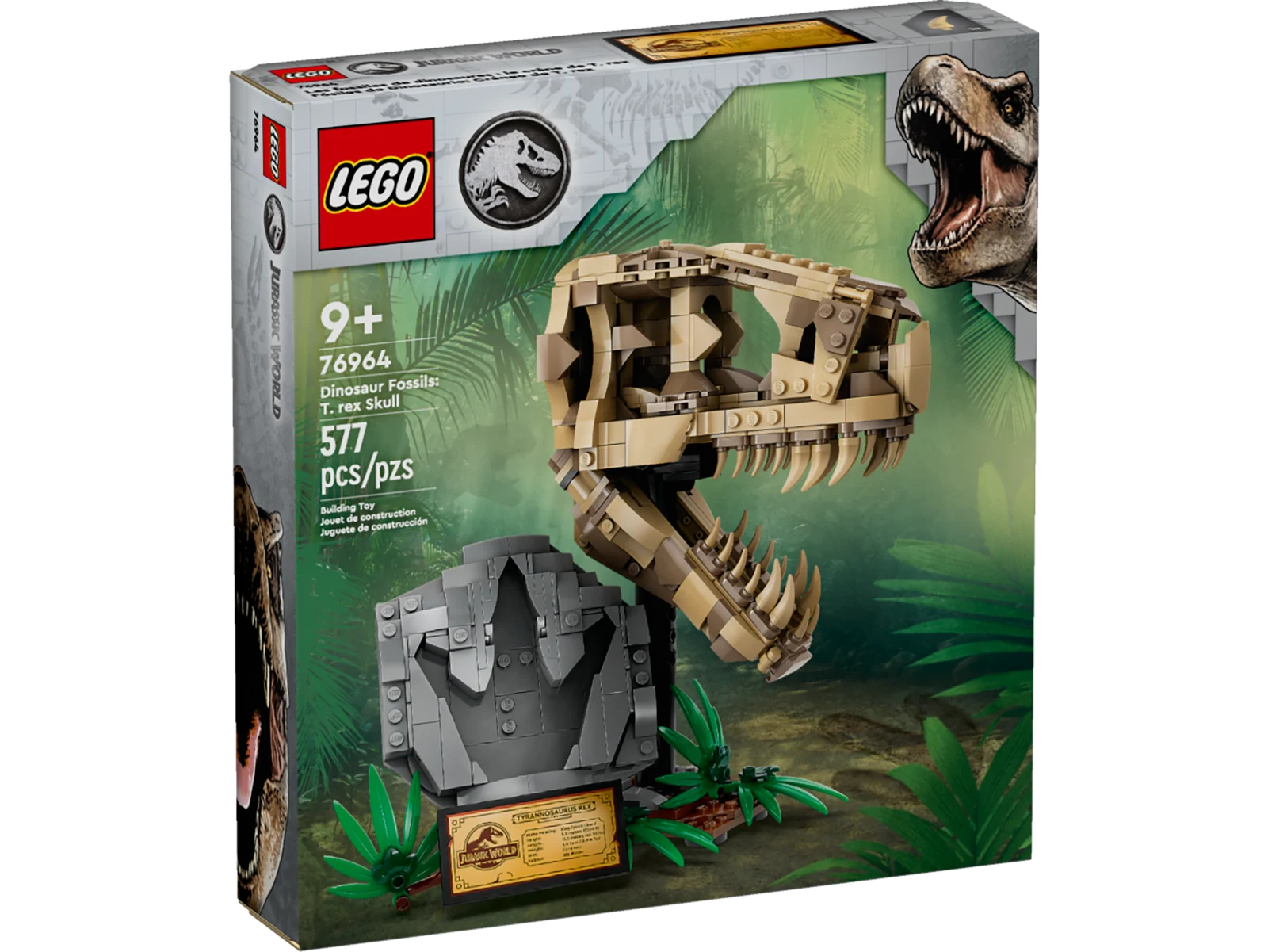 LEGO Jurassic World 76964 Скам’янілості динозаврів: череп тиранозавра