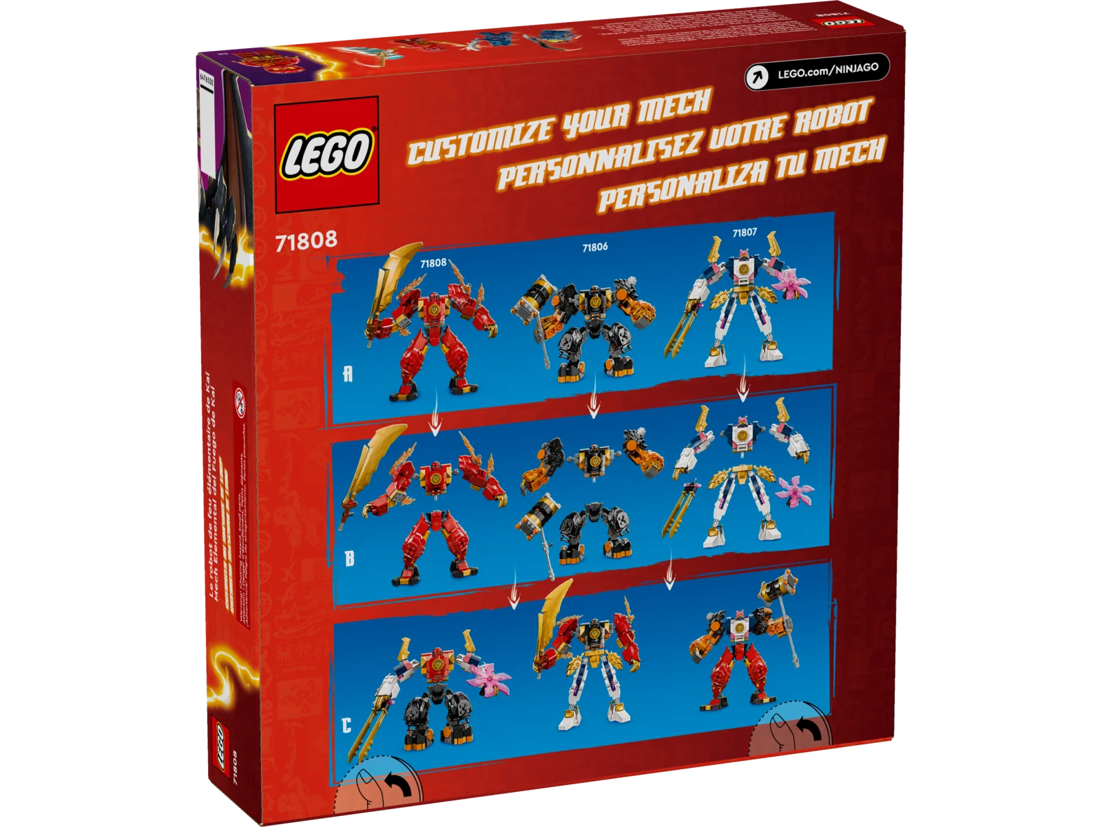 LEGO NINJAGO 71808 Робот вогняної стихії Кая