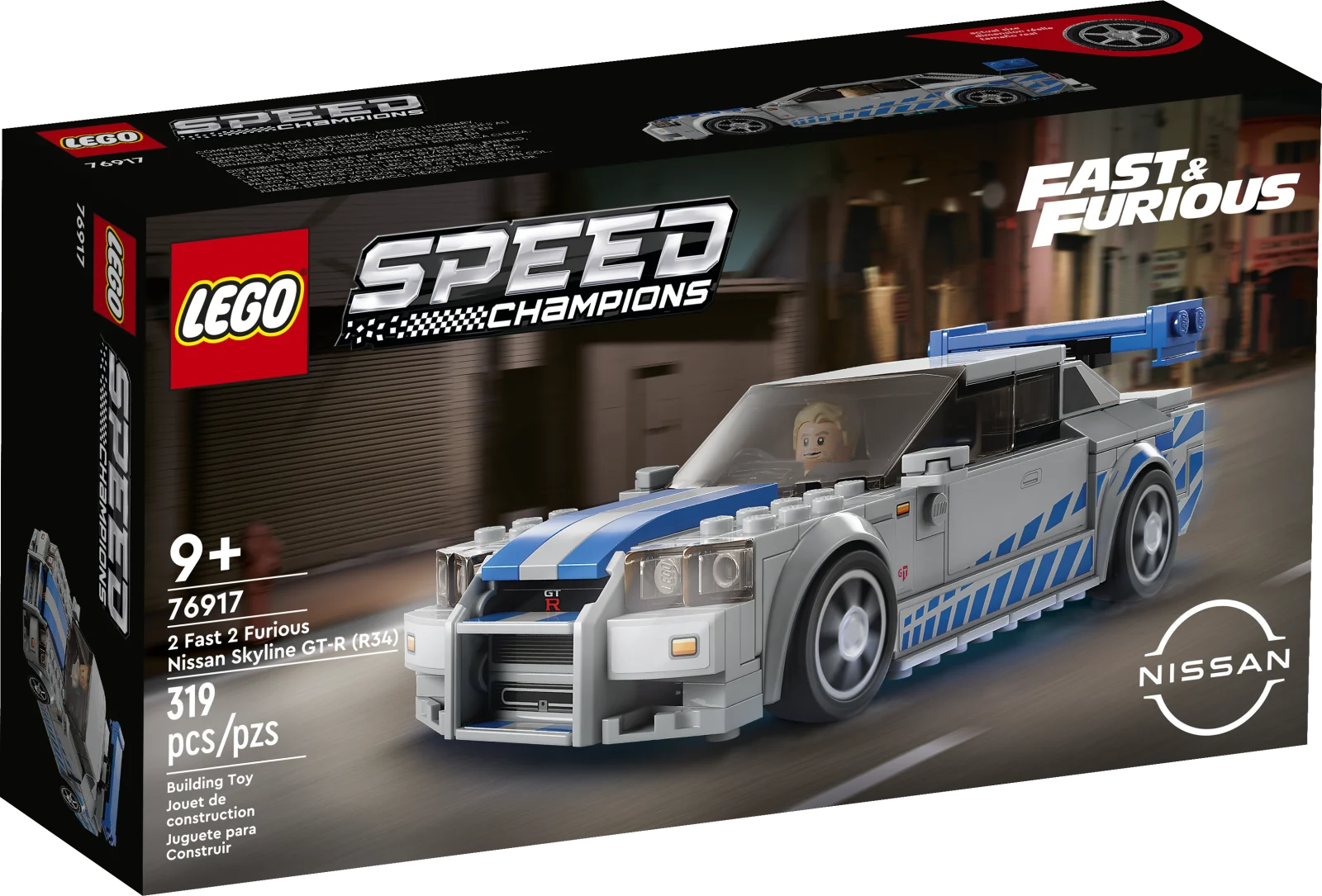 LEGO Speed Champions 76917 2 Fast 2 Furious Nissan Skyline GT-R (R34)