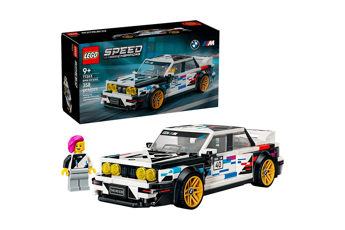 LEGO офіційно представив набір 77263 BMW M3 (E30) — останній Speed Champions набір 2026 року виходить у серпні