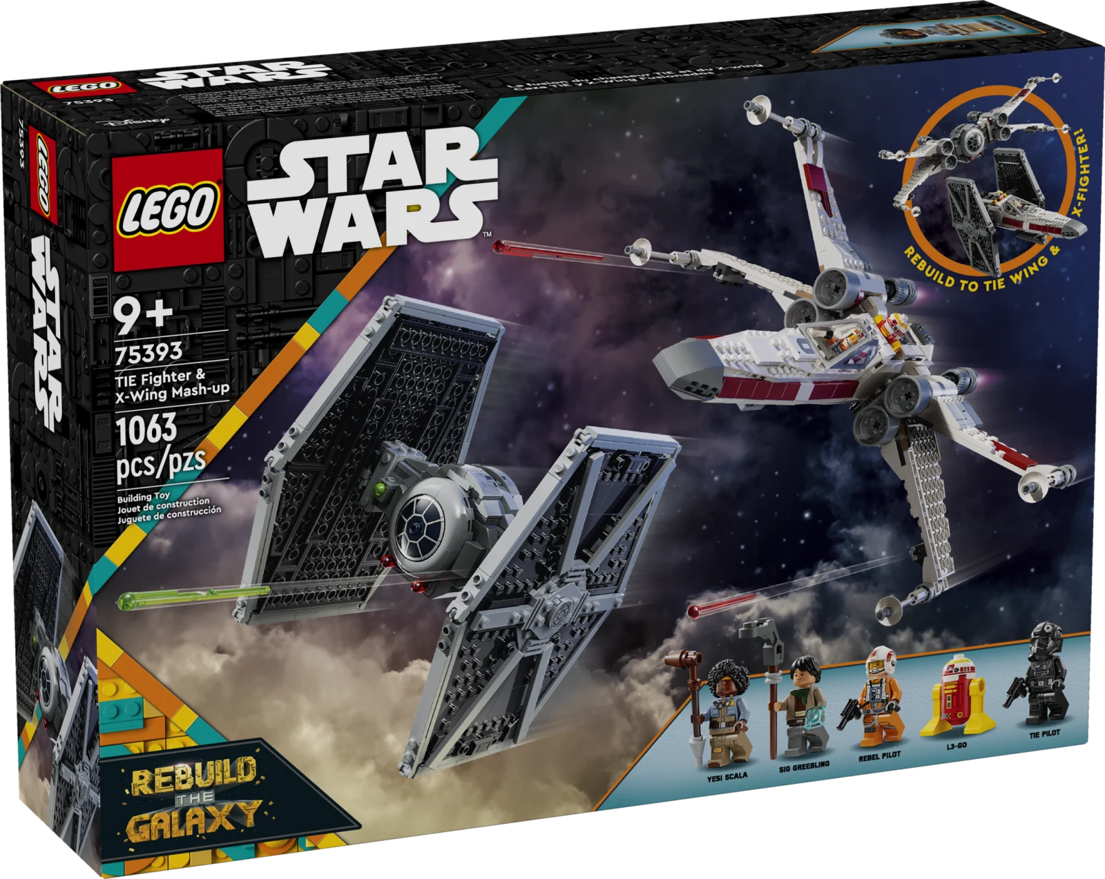 LEGO Star Wars 75393 Mash-up «Винищувач TIE та X-wing»