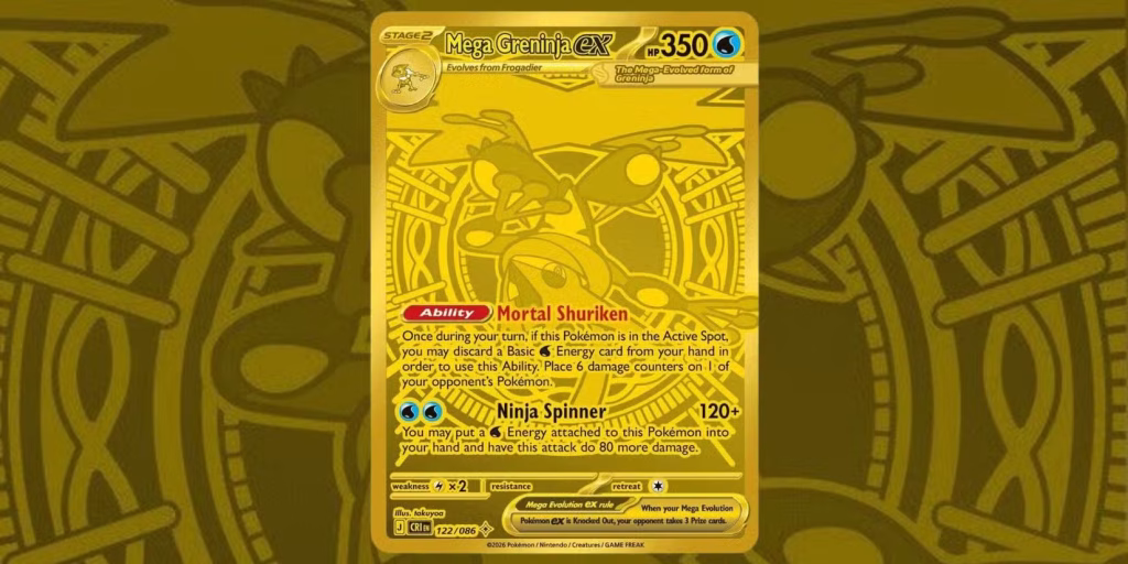 Pokémon TCG Mega Greninja ex (122/086): Mega Hyper Rare