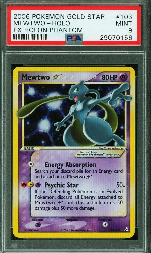 Pokémon TCG Gold Star Mewtwo (EX Holon Phantoms, 2006 року)