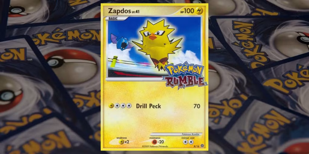 Pokémon TCG Zapdos (№8, Pokémon Rumble)